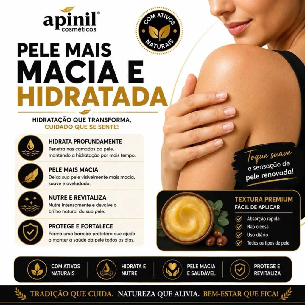 Pomada Massageadora Preta Premium na pele