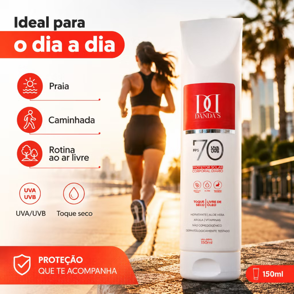 Protetor Solar FPS 70: ideal para o dia a dia
